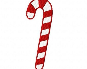 Christmas candy cane machine embroidery design 4 inch instant download