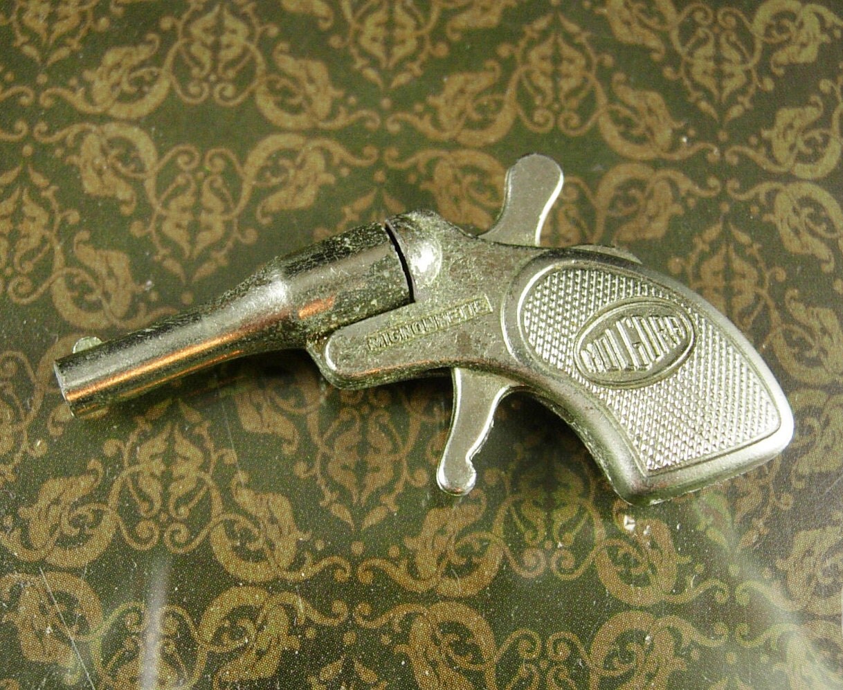 Vintage Cap Gun Toy Collectors Miniature Mechanical Made Italy
