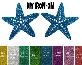 Diy MERMAID STARFISH SHELL Iron On, Vinyl Applique, Seashell Bra, Logo, Decal, Shirt, Tank Top, Baby, Girls, Party Favor, Adult, Toddler