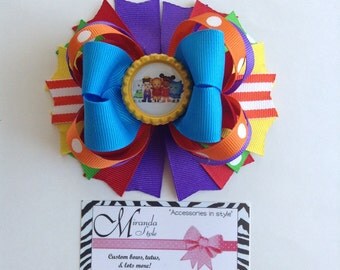 Daniel Tiger Hair Bow Daniel Tiger's Neighborhood Inspired Daniel Tiger Party ***Free Shipping***
