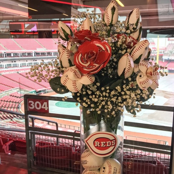 Cincinnati Reds baseball arrangement/ Sports Flowers