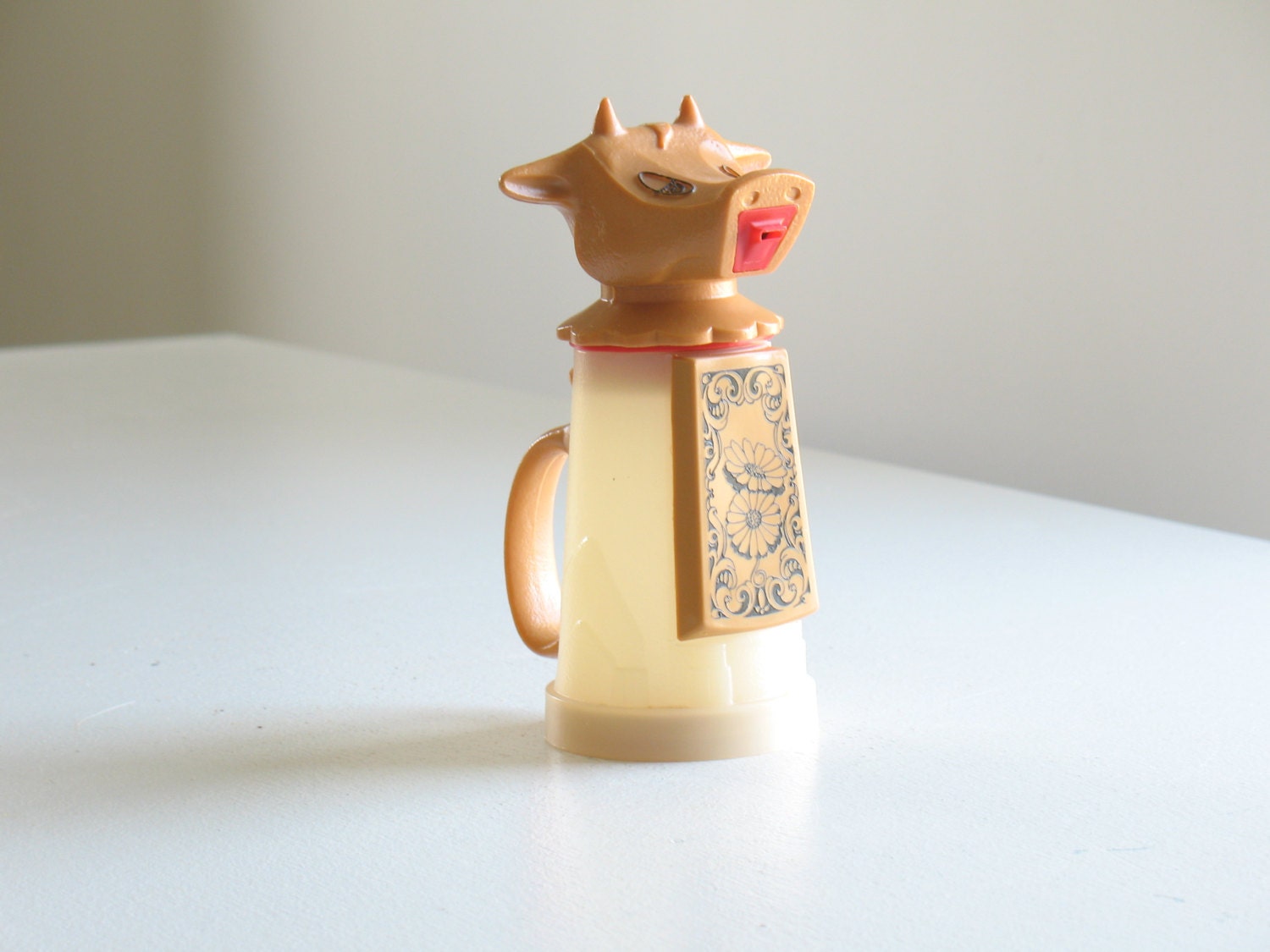 Vintage Moo Cow Creamer / Plastic cow milk pitcher / Whirley