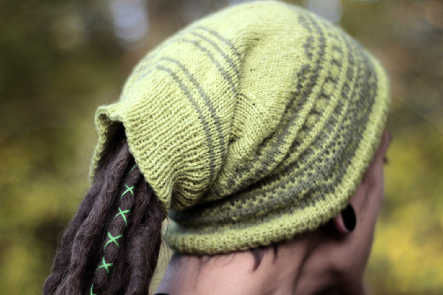 PDF Knitting Pattern Dreadlock Hat for Man Knittedwith