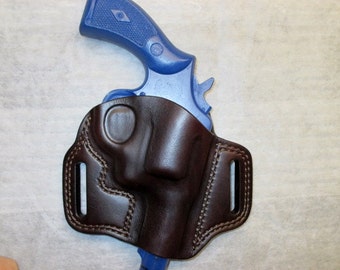 S W M&P 9 40 pancake Holster Leather Left Hand by GBHolsterCo