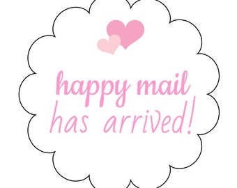 labels happy mail mailing stickers