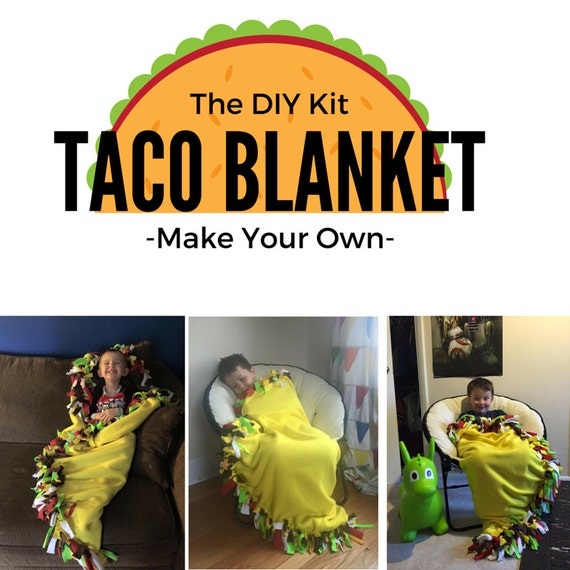 Taco Blanket Kit Make Your Own Blanket Toddler by Drankthepaint