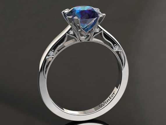 alexandrite engagement ring