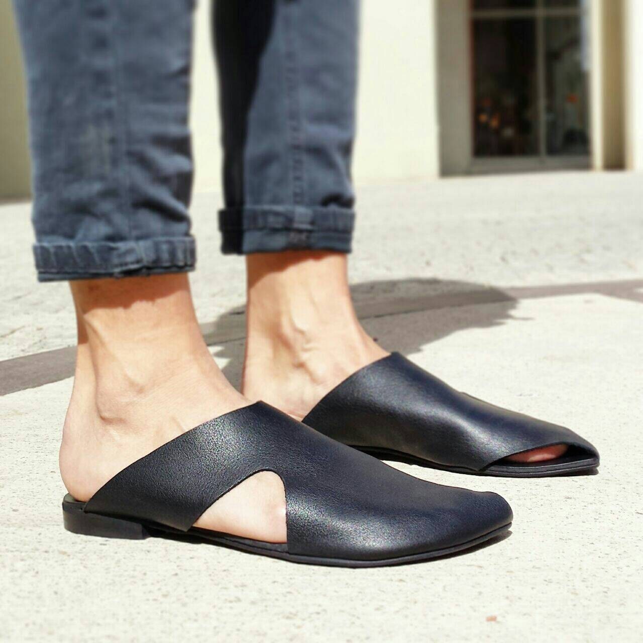 shearling slip ons