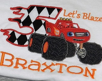Blaze Birthday Shirt, Blaze Shirt, Blaze Monster Machines Shirt