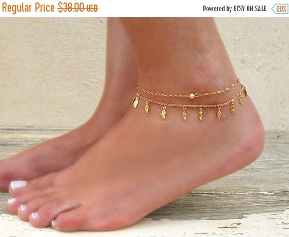 VACATION MODE SALE Layered Gold Anklet Set 2 Gold by annikabella