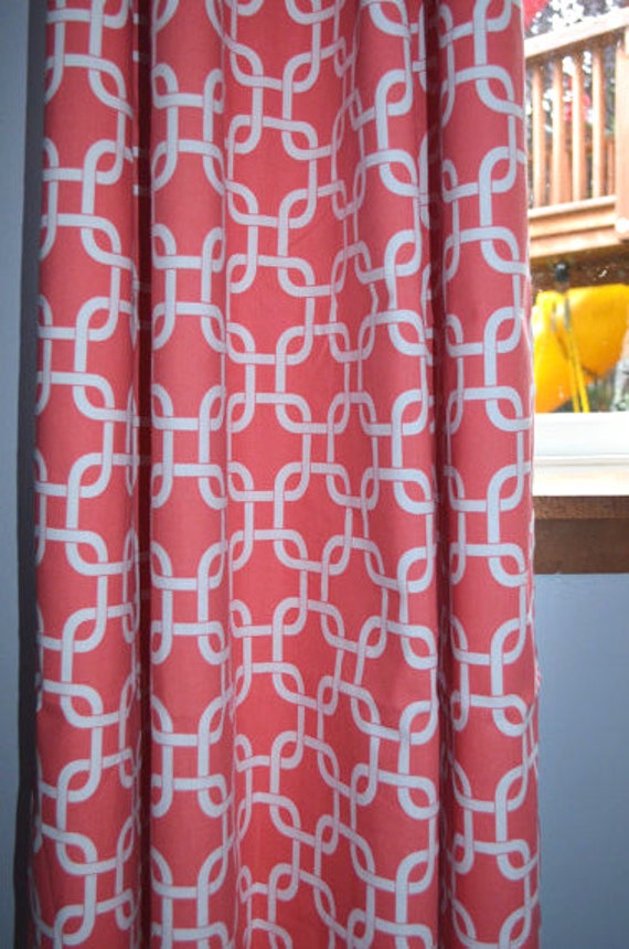 Coral Little Girls Curtains