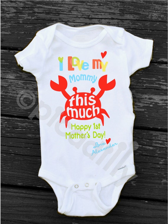 Download Happy 1st MOTHERS DAY Onesie from Baby Boy Personalized