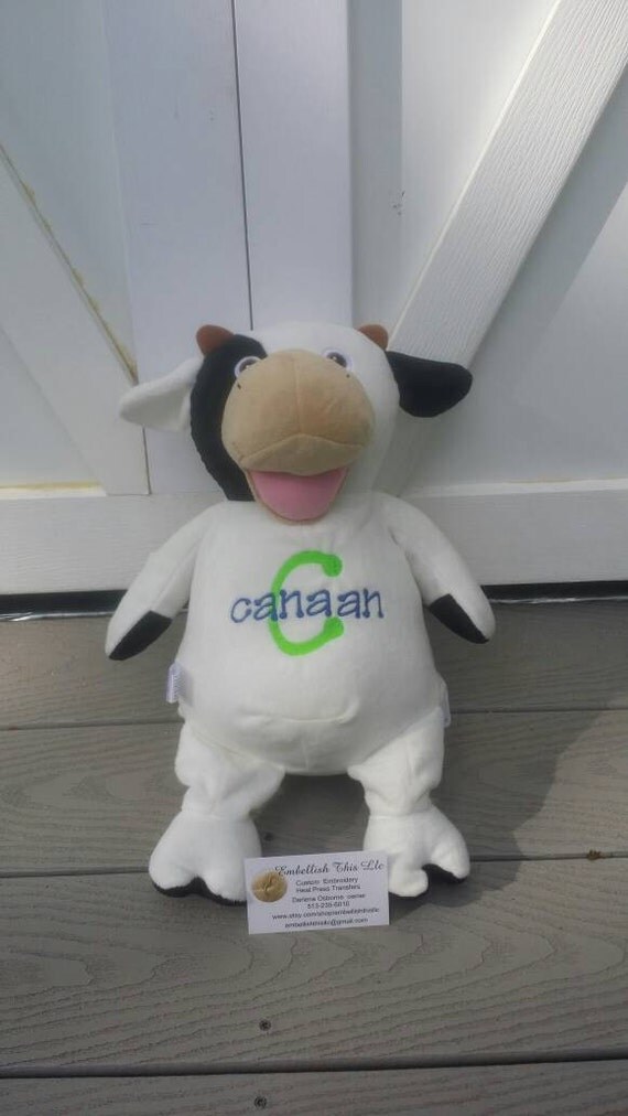 personalized cow stuffed animal