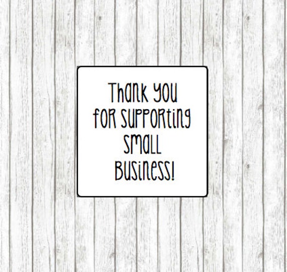 square thank you small business labels by
