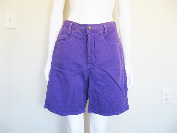 GUESS 90s Purple Jean Shorts