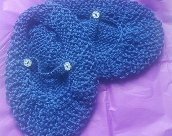Ladies Slippers, women's slippers, handmade slippers, bedroom accessory, gifts for her, knitted slippers, footwear