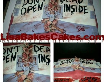 The Walking Dead zombie door edible cake topper