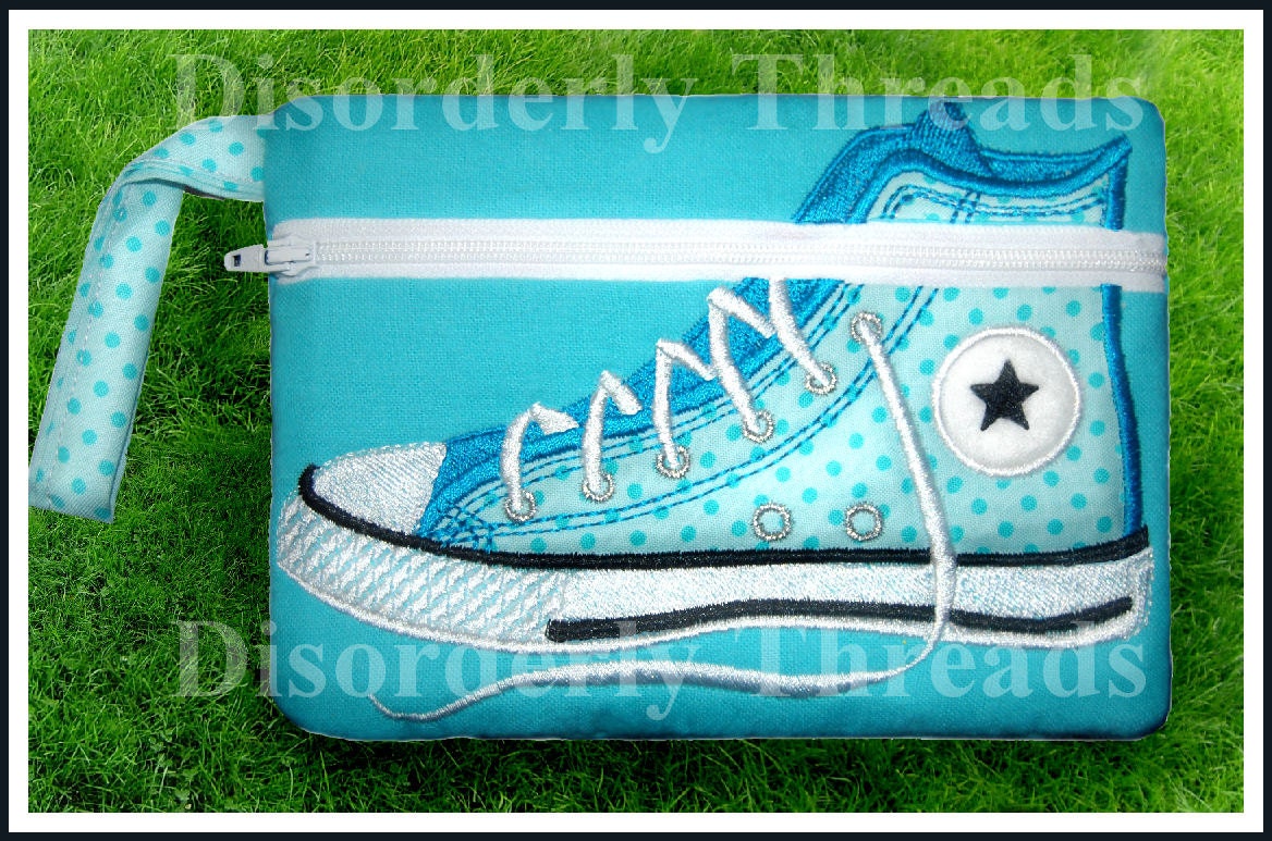 High Top Shoe Zippered Bag 6x8.5 xxx vip pes jef hus exp