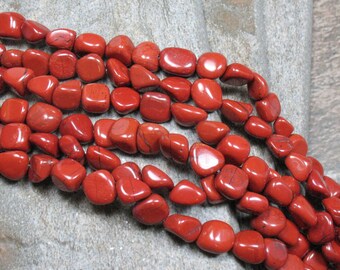 Red Jasper Nuggets - 16" strand - Item B0634