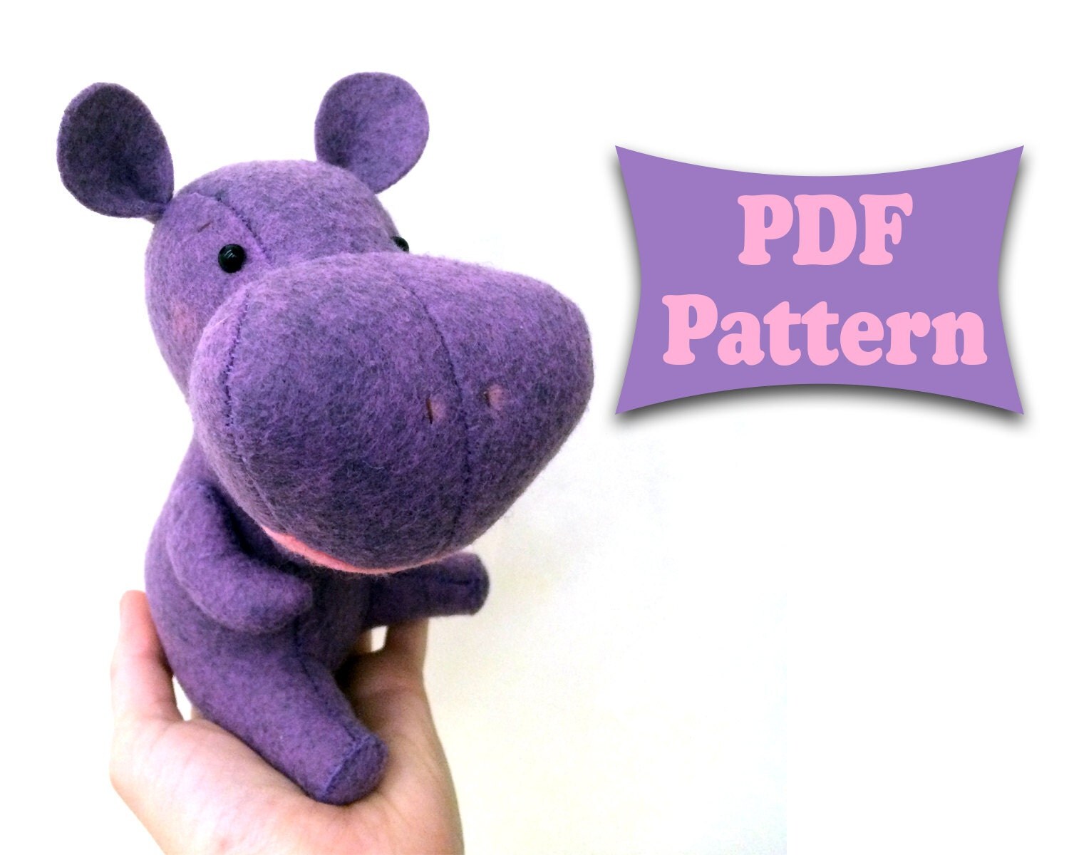 Felt Hippo Pattern | felt hippo hippopotamus pattern felt pattern felt doll Felt Hippo Pattern | felt hippo hippopotamus pattern felt pattern felt doll