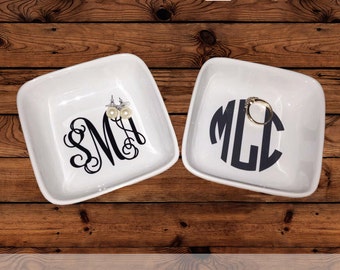 Cyber Monday Sale - Monogrammed Jewelry Dish