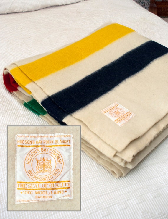 Reserved for AT /Genuine Vintage Hudson's Bay Blanket