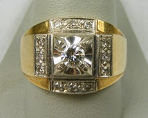 Unique art deco mens ring related items | Etsy