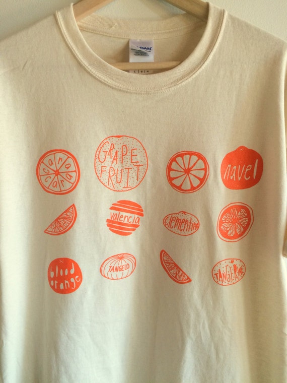 Oranges T Shirt Food Shirt Fruit Shirt Screen Printed T 1876