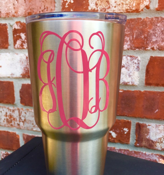 Monogrammed Stainless Steel 30 ounce tumbler