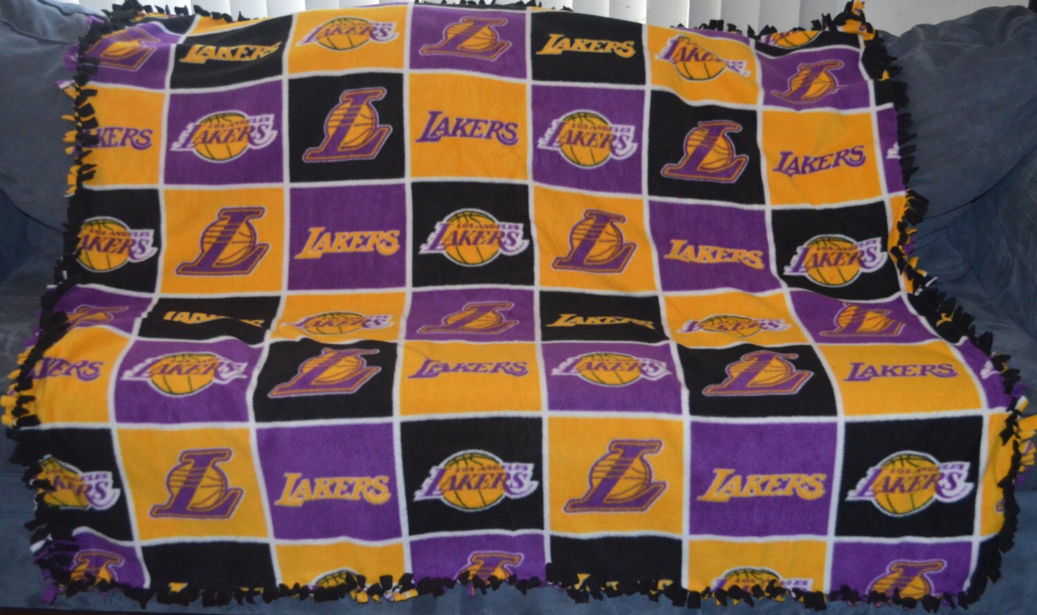 Sale NBA Lakers Fleece Blanket Sale Gift by VivsFleeceBlankets