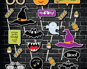 Halloween Photo Booth Props, Printable Photo Booth Props, Halloween DIY PhotoBooth Props, Kid Friendly PhotoBooth Props