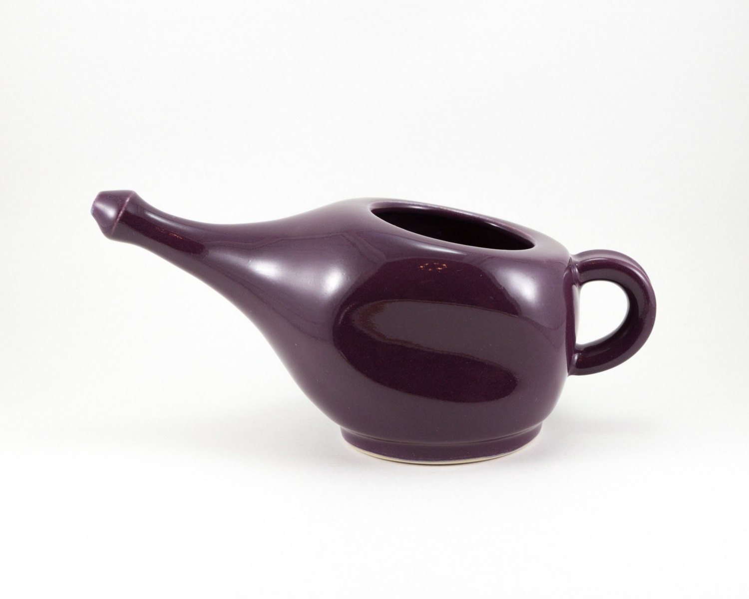 Handmade Ceramic Neti Pot  Elegant Modern Neti  Pot  in Purple