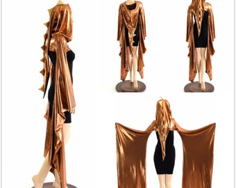 Copper Dragon Spiked Kimono Bolero with Long Pointy Gold Spiked Hood (Bolero only, Dress sold separately) 152794