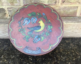 19th. Century Decorated Bentwood Box
