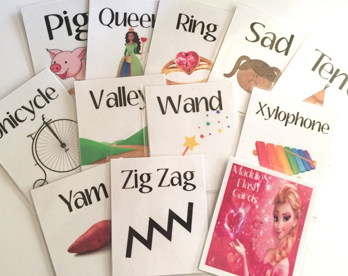 Alphabet Flashcards. Pre School Educational Learning Supply. ABC's learning Tool. Laminated Flash Cards