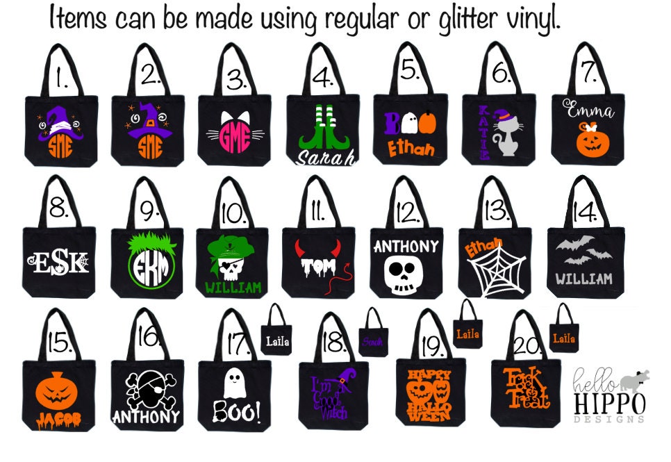 Personalized Halloween Tote Bagpersonalized Trick Or Treat