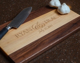 Maple & Walnut Personalized Cutting Board