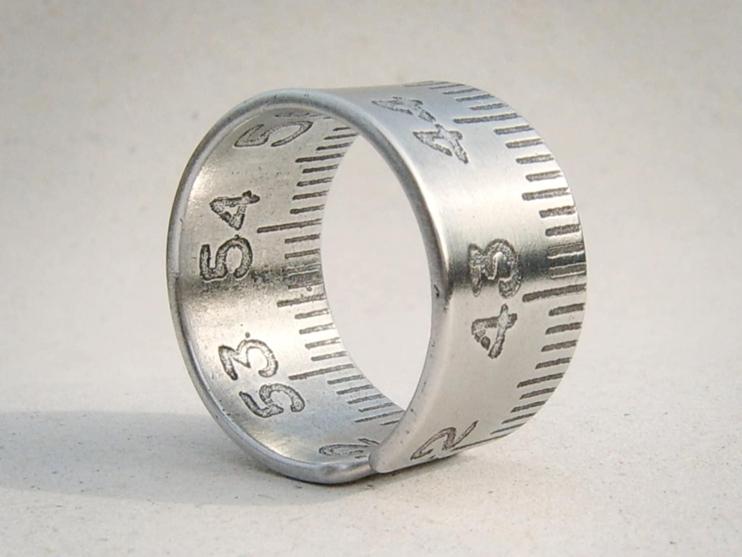 Ruler Ring Size 8.5 Folding ruler Ring Steampunk Ring