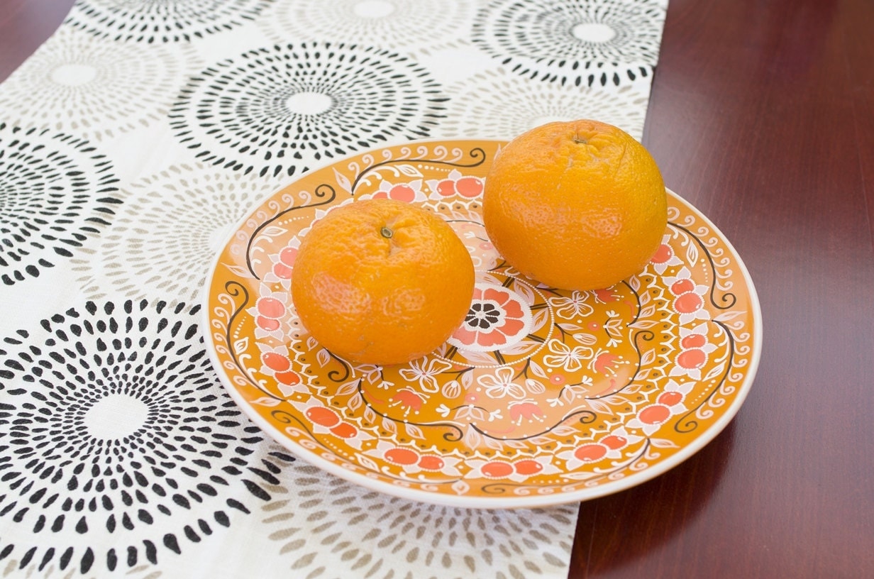 Orange decorative plate Fruits decor Wall hangings by LekaArt