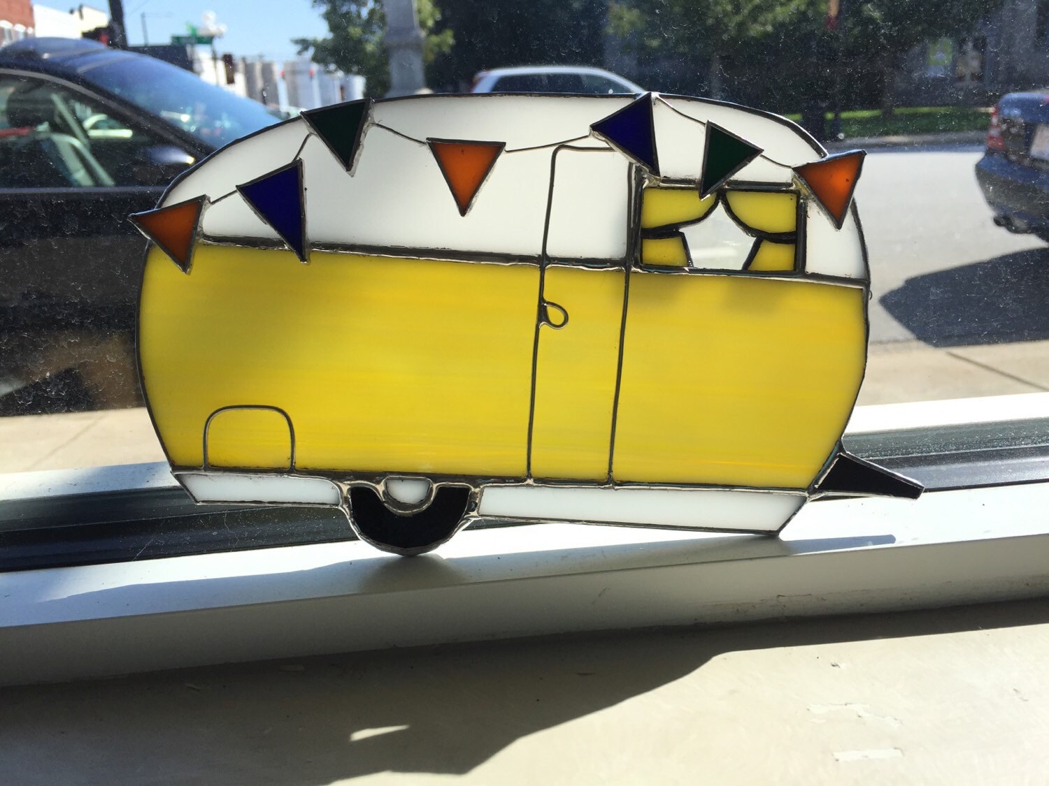 Camper Trailer Rv Stained Glass Suncatcher