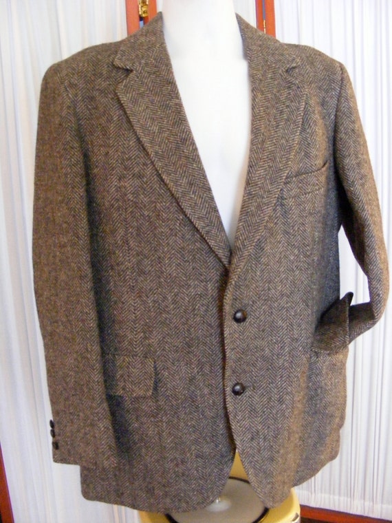 Pendleton Wool Men's Sports Coat / Blazer Gray Herringbone