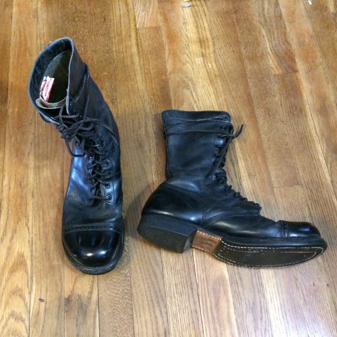 Sz 10 1950's Paratrooper Jump Boots Vintage Combat Boots
