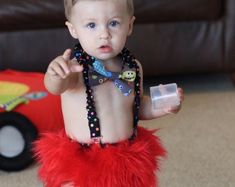 FURRY MONSTER , Elmo, Cookie Monster or Pokemon costume. Infants and Toddlers. Photos, Halloween, Smash Cake and Birthday parties.