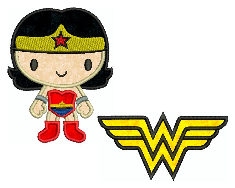 WONDER WOMAN Machine Applique Embroidery 2 by Embroiderblock