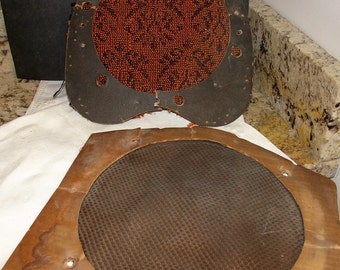 Vintage Radio Grille Cloths, Radio Grill Cloths, Vintage Speaker Textile, Audio Gear, Vintage 1940s, Set/2