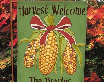Personalized Fall Garden Flag, Autumn Garden Flag