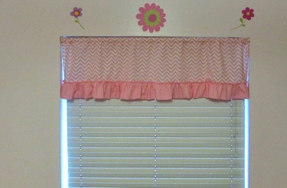 Girls nursery curtains / multiple prints / create your own valance / ruffle valance