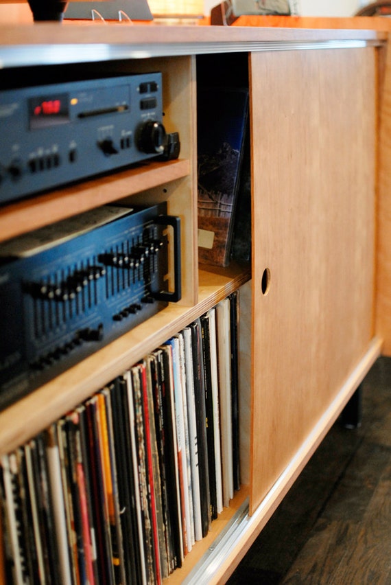 The Standard Audio Credenza for Vinyl LP by BrokenpressFurniture