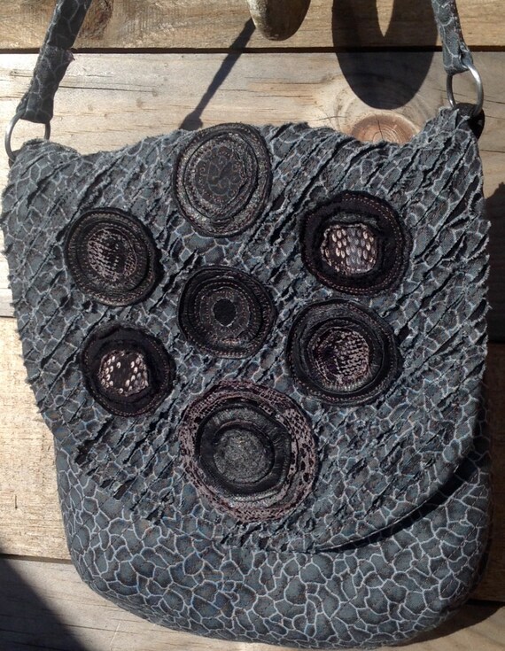 Monochrome Grey Cross Body Bag by TheClothsmith on Etsy