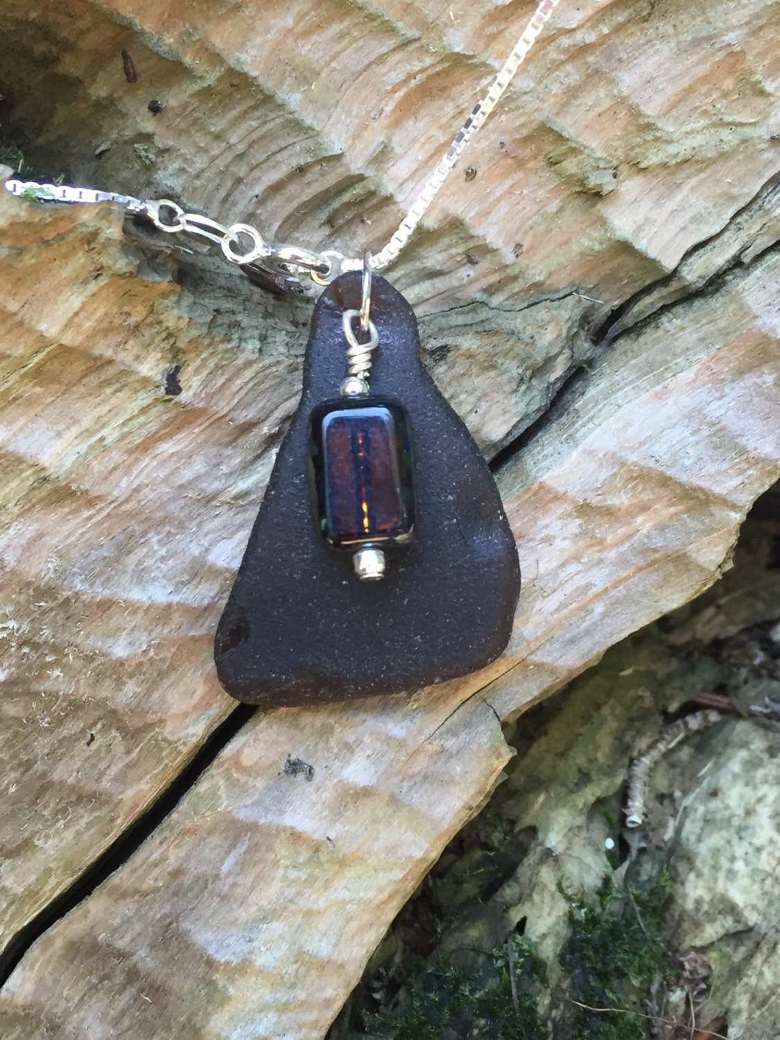 Sea Glass Necklace Lake Superior Jewelry By Woodlandinspiration